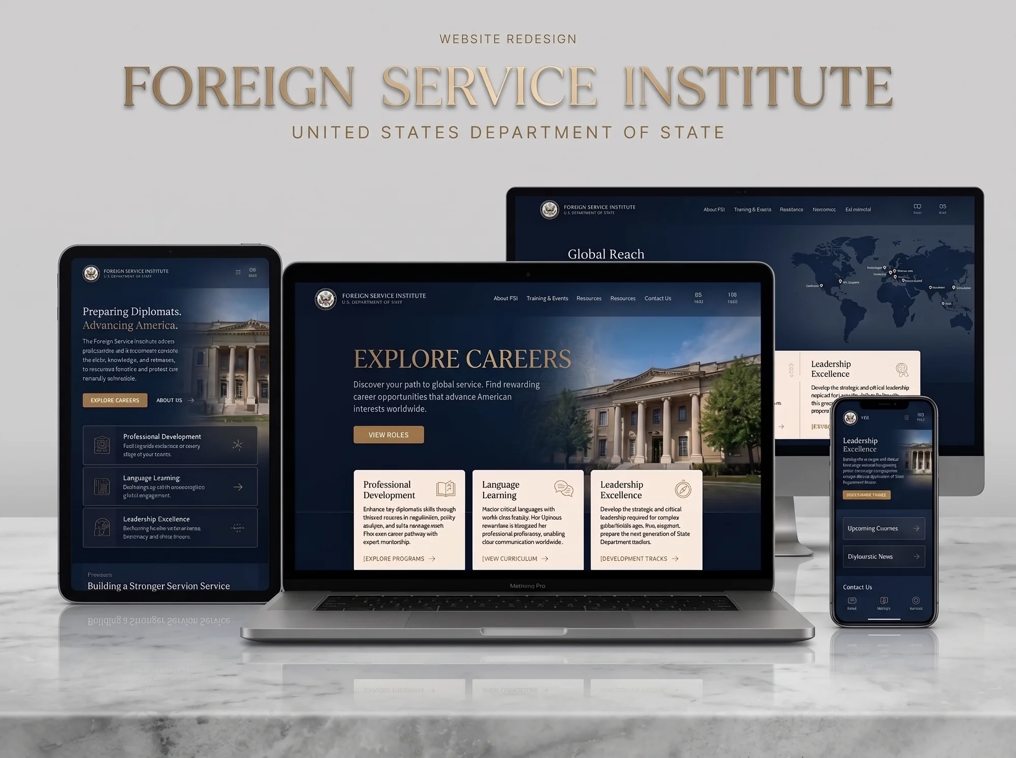 Web UI/UX — Foreign Service Institute, U.S. Department of State
