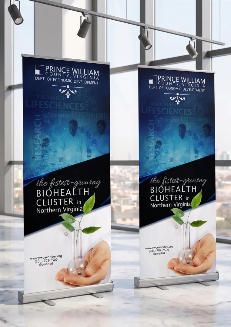 Prince William County Department of Economic Development roll-up banners